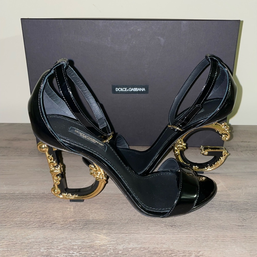 Dolce & Gabbana Keira Baroque DG Heel Sandal